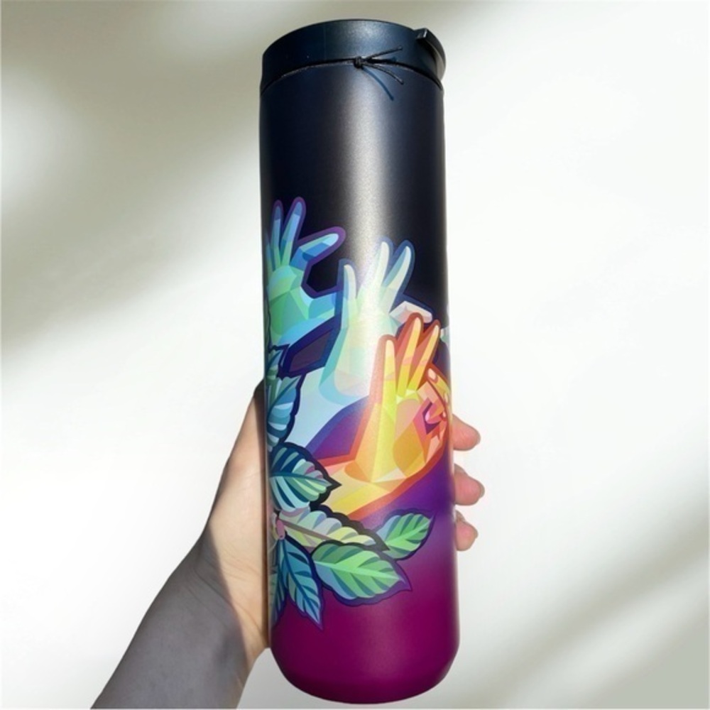Starbucks x Yiqiao Wang ASL Collab : Stainless Steel Tumbler ( 16 FL OZ ) NWT ✨